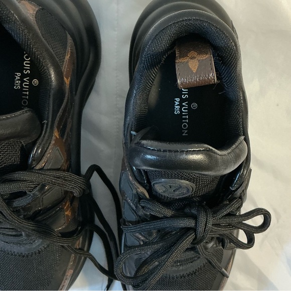 Women’s LV Monogram Black and Brown Sneakers Size 36 - Picture 13 of 14